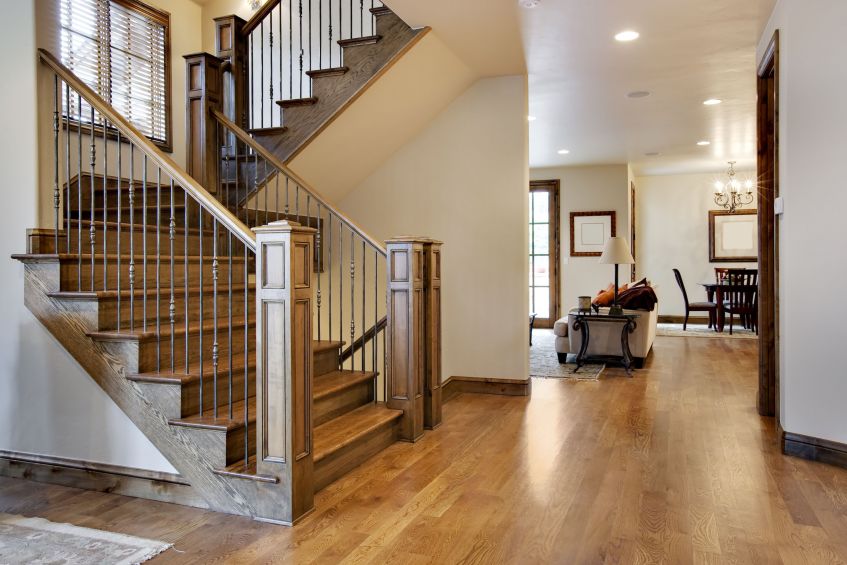 Timeless Hardwood Flooring in the Entryway